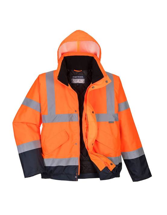 Blouson Hv Bicolore Couleur : Orange/marine Taille S - Portwest