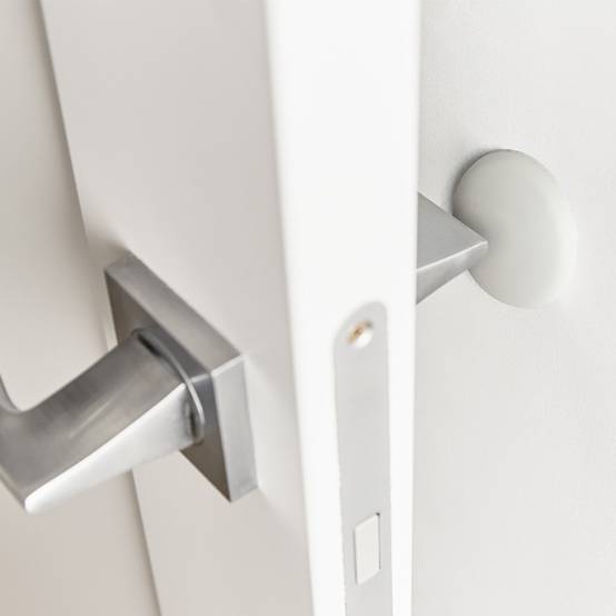 Lot de 6 Butées Adhésives "Poignée de Porte" 4cm Blanc - Image 3