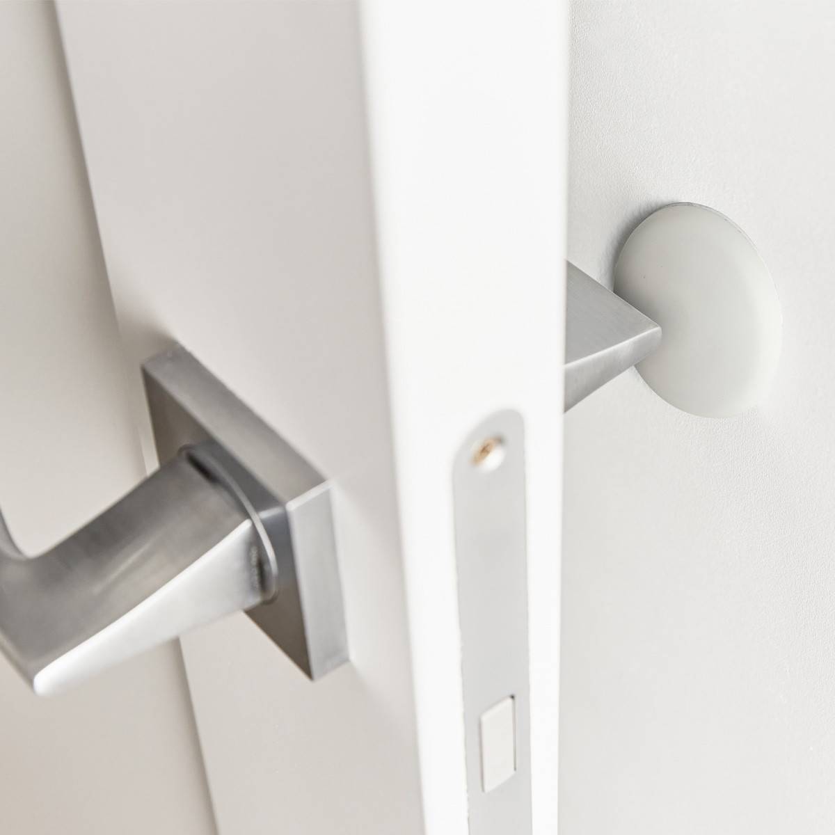 Lot de 6 Butées Adhésives "Poignée de Porte" 4cm Blanc - Image 3