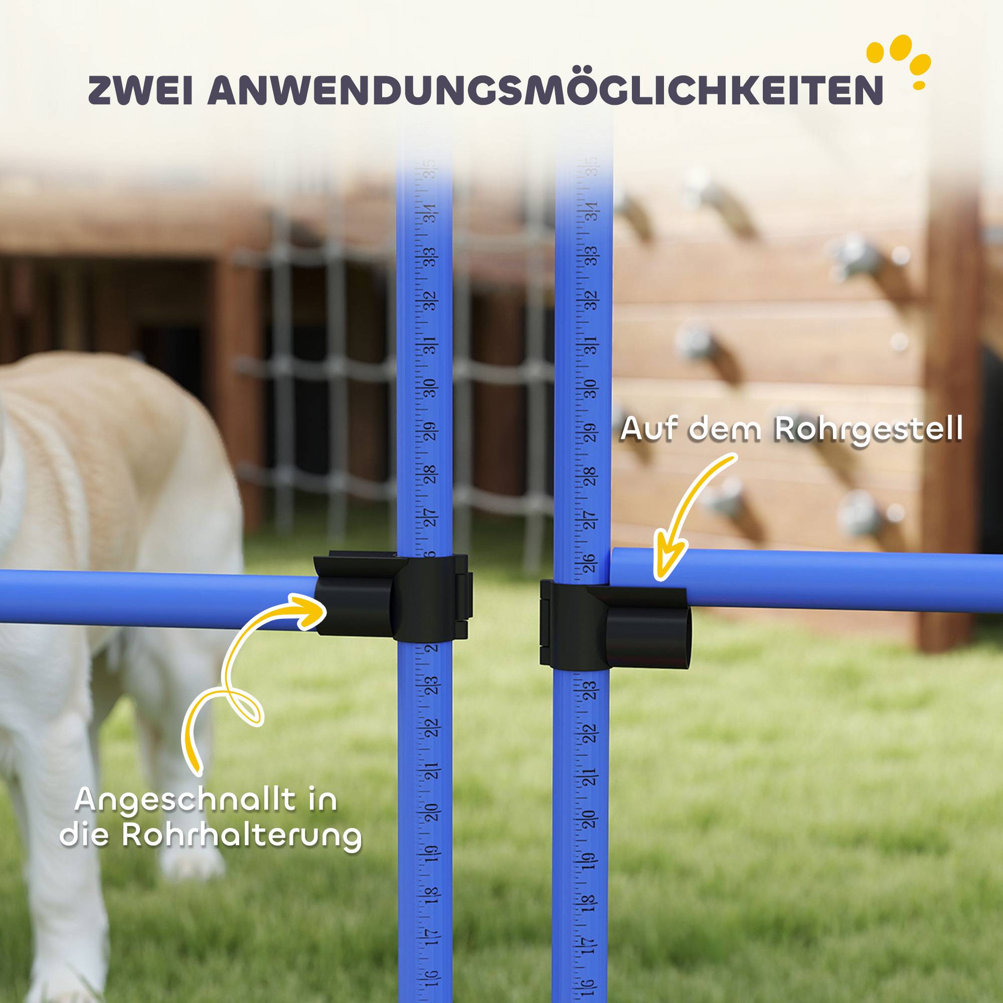 Kit d'agilité pour chien ABS bleu et orange 124 x 19.5 x 103 cm - PANGIVO - Image 7