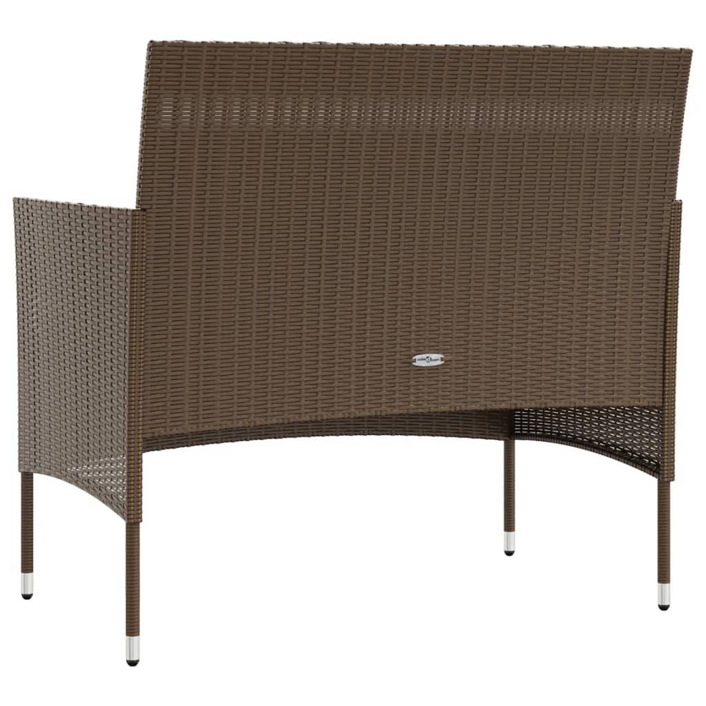 Helloshop26 - Salon de jardin meuble d'extérieur ensemble de mobilier 16 pièces avec coussins résine tressée marron - Imagen 4