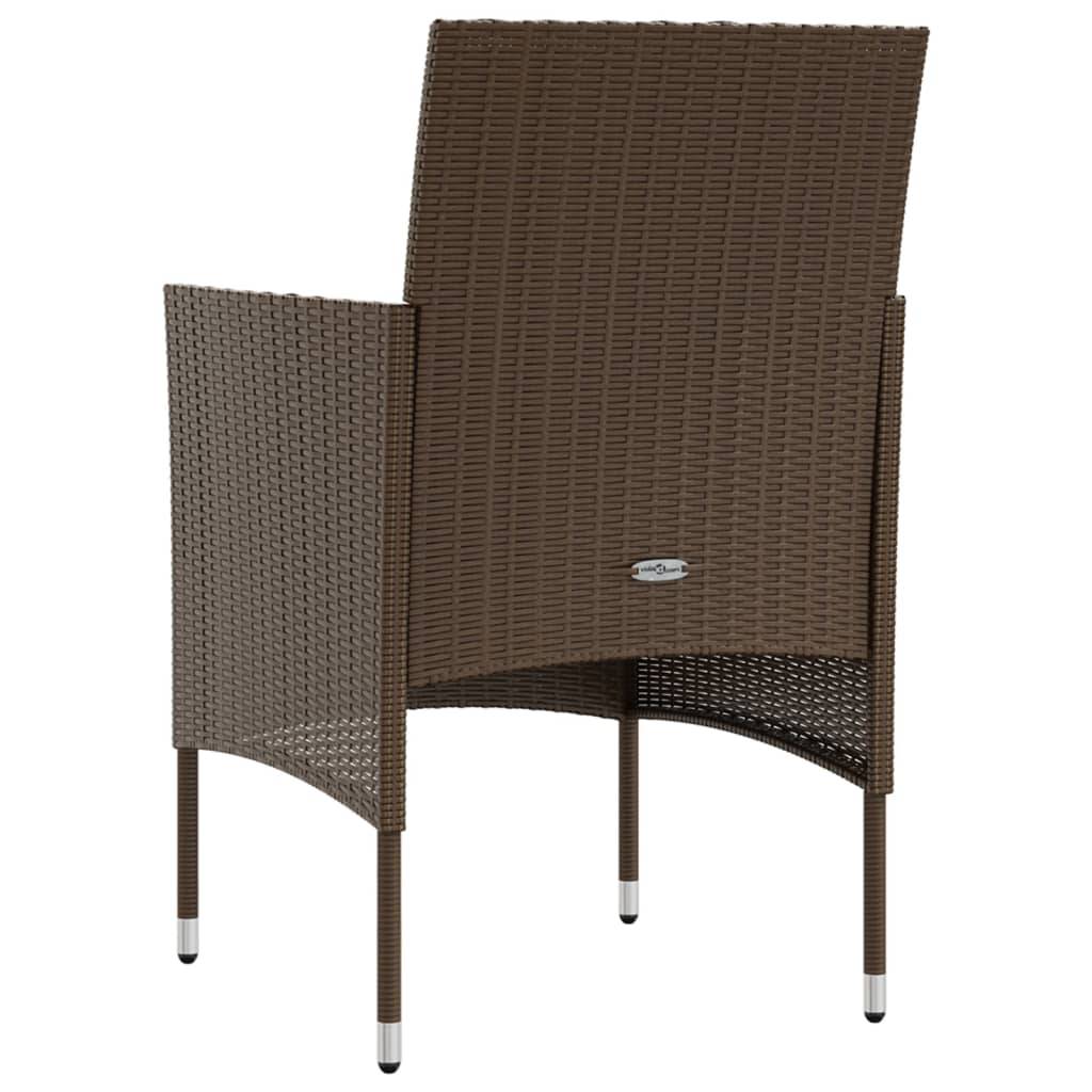 Helloshop26 - Salon de jardin meuble d'extérieur ensemble de mobilier 16 pièces avec coussins résine tressée marron - Imagen 6