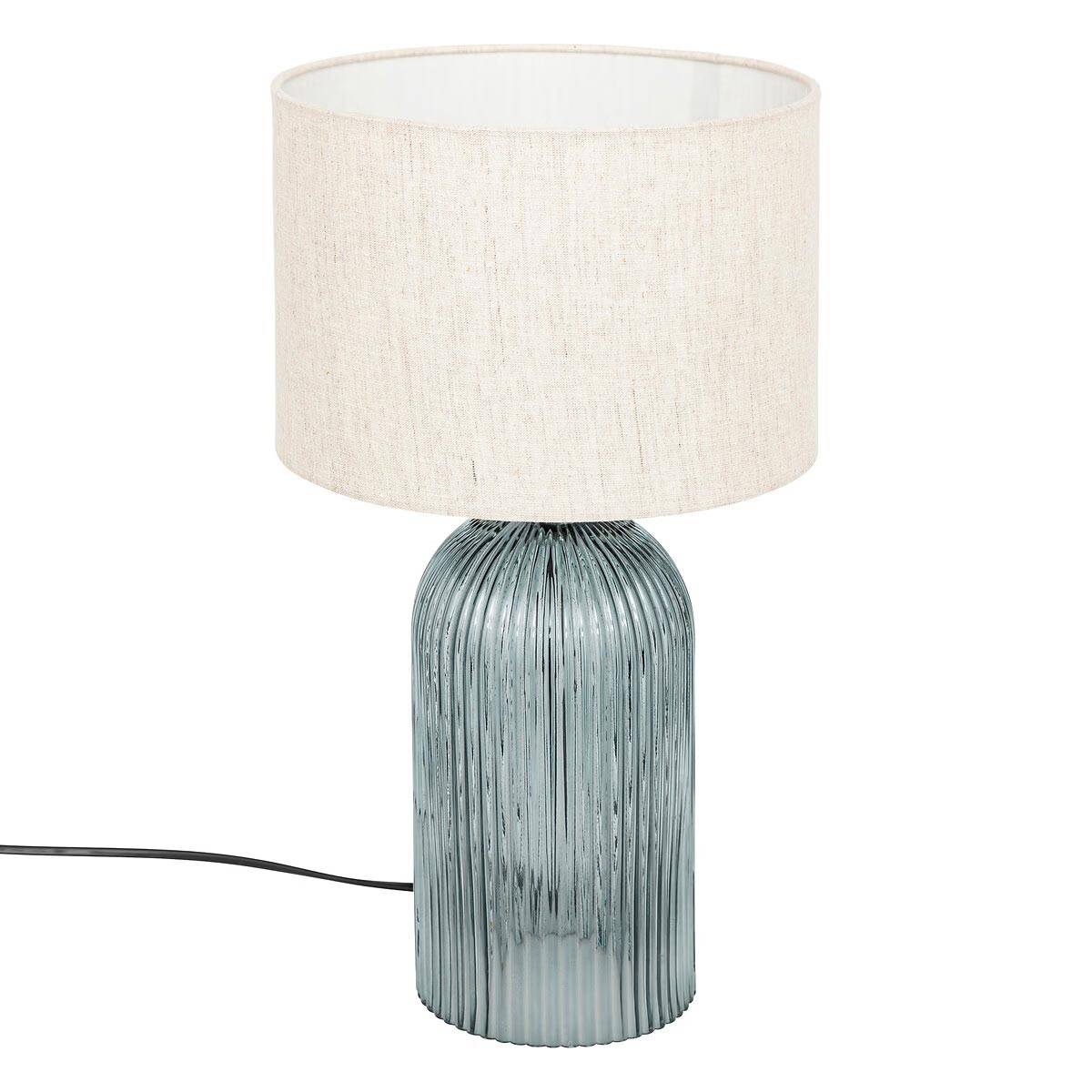 Lampe à Poser en Verre "Mati" 42cm Bleu - Image 1