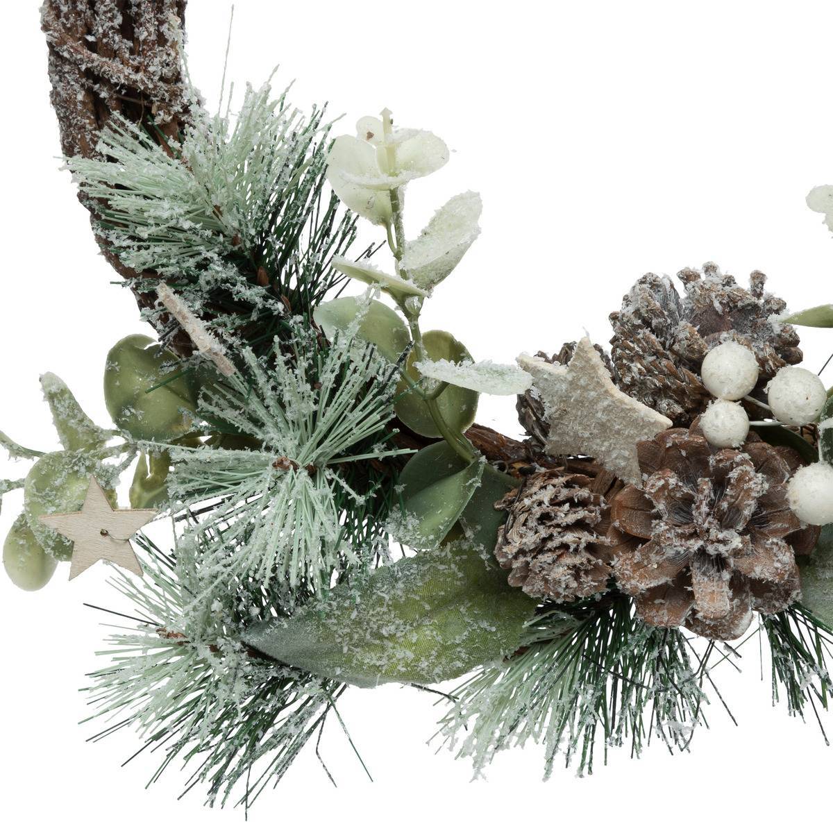 Couronne pommes de pin et branches D.27cm ATMOSPHERA CREATEUR D'INTERIEUR - Image 2