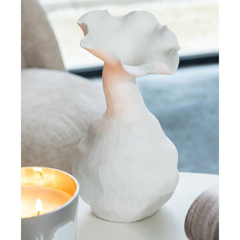 Vase Helix céramique blanc 13x13x24cm - Image 3