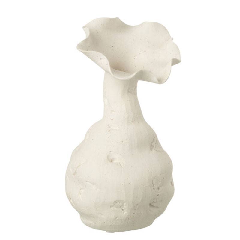 Vase Helix céramique blanc 13x13x24cm - Image 2
