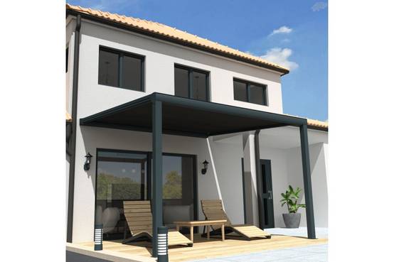 Ombrazur - Pergola toile SUNLIGHT Gris anthracite - Gris anthracite 3,50x3,50m OMBRAZUR - Imagen 2
