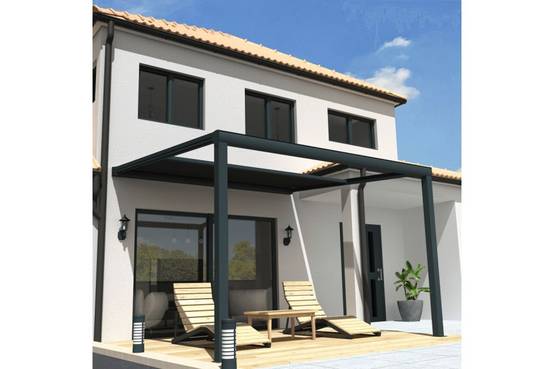 Ombrazur - Pergola toile SUNLIGHT Gris anthracite - Gris anthracite 3,50x3,50m OMBRAZUR - Imagen 3