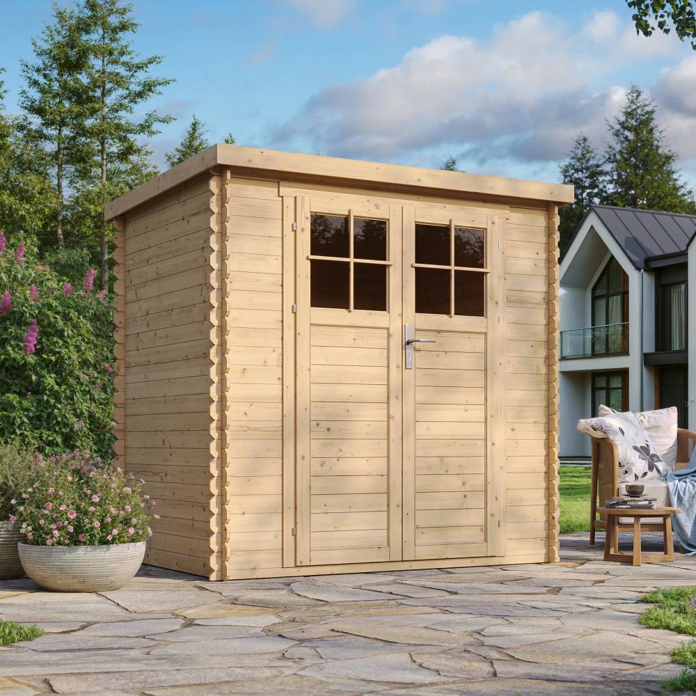 Abri de jardin en bois l204xL142xH200 cm / 2.22 m² avec porte