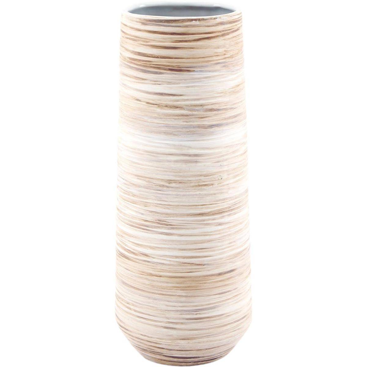 Sil - Vase nervuré en grès 12 x 33 cm - Imagen 1