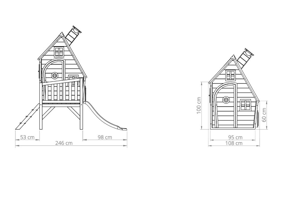 Exit Toys - Maisonnette en bois pour enfants Fantasia 300 Vert - Exit Toys - Imagen 3