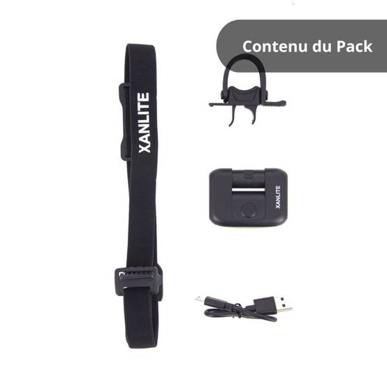 Xanlite - Lampe frontale LED 2 en 1 pour vélo rechargeable USB, 170 Lumens - FR200VEL - Image 5