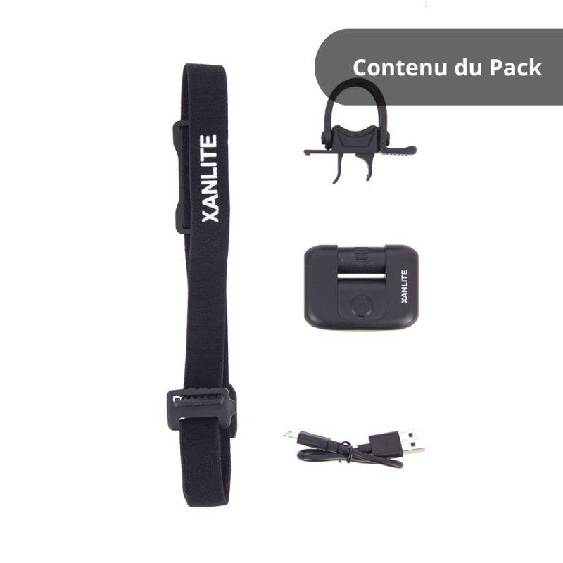 Xanlite - Lampe frontale LED 2 en 1 pour vélo rechargeable USB, 170 Lumens - FR200VEL - Image 5