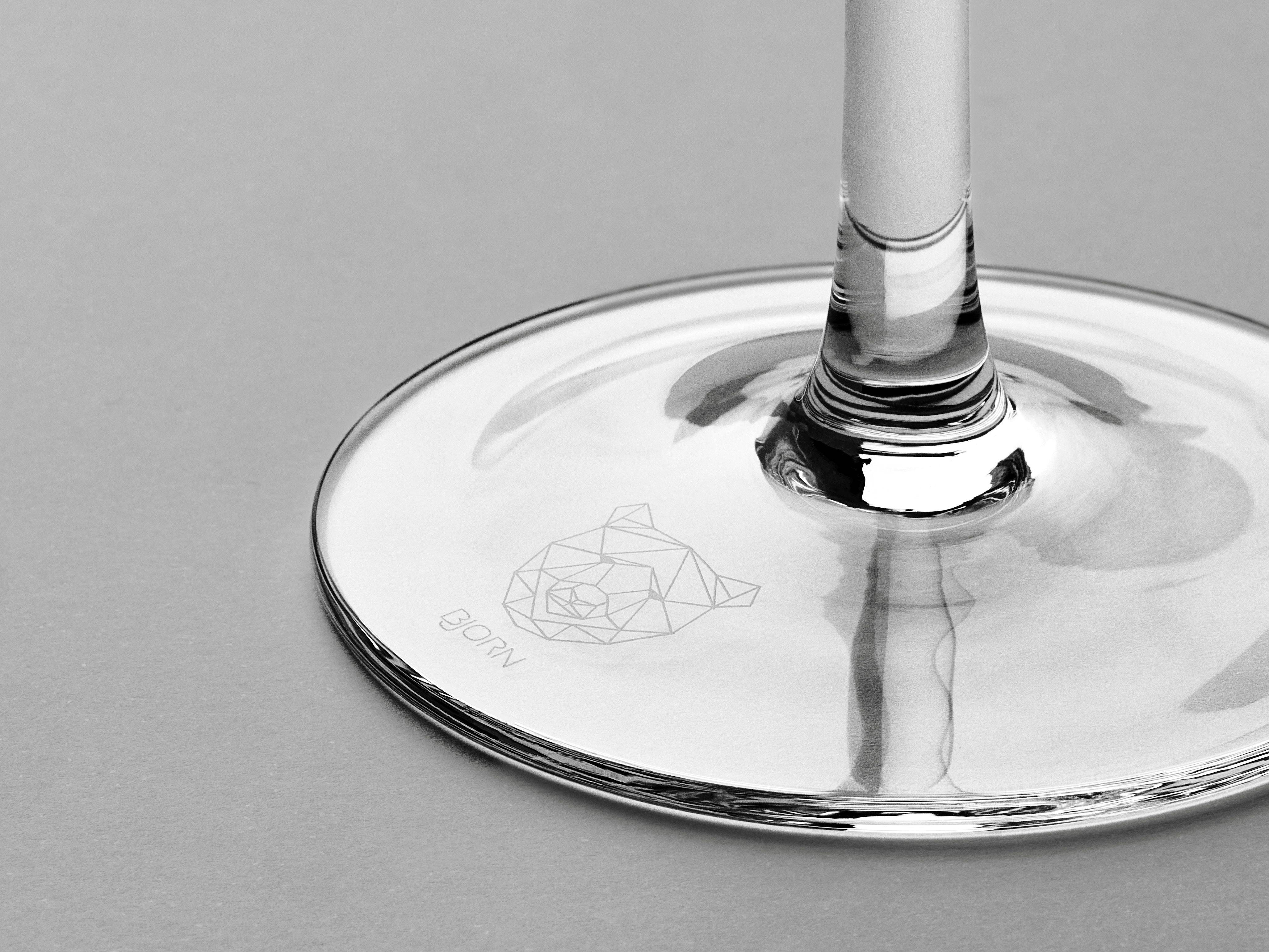 Lot de 6 Verres à vin en Cristallin (cristal sans plomb) "LINJE", Bjorn - Image 7