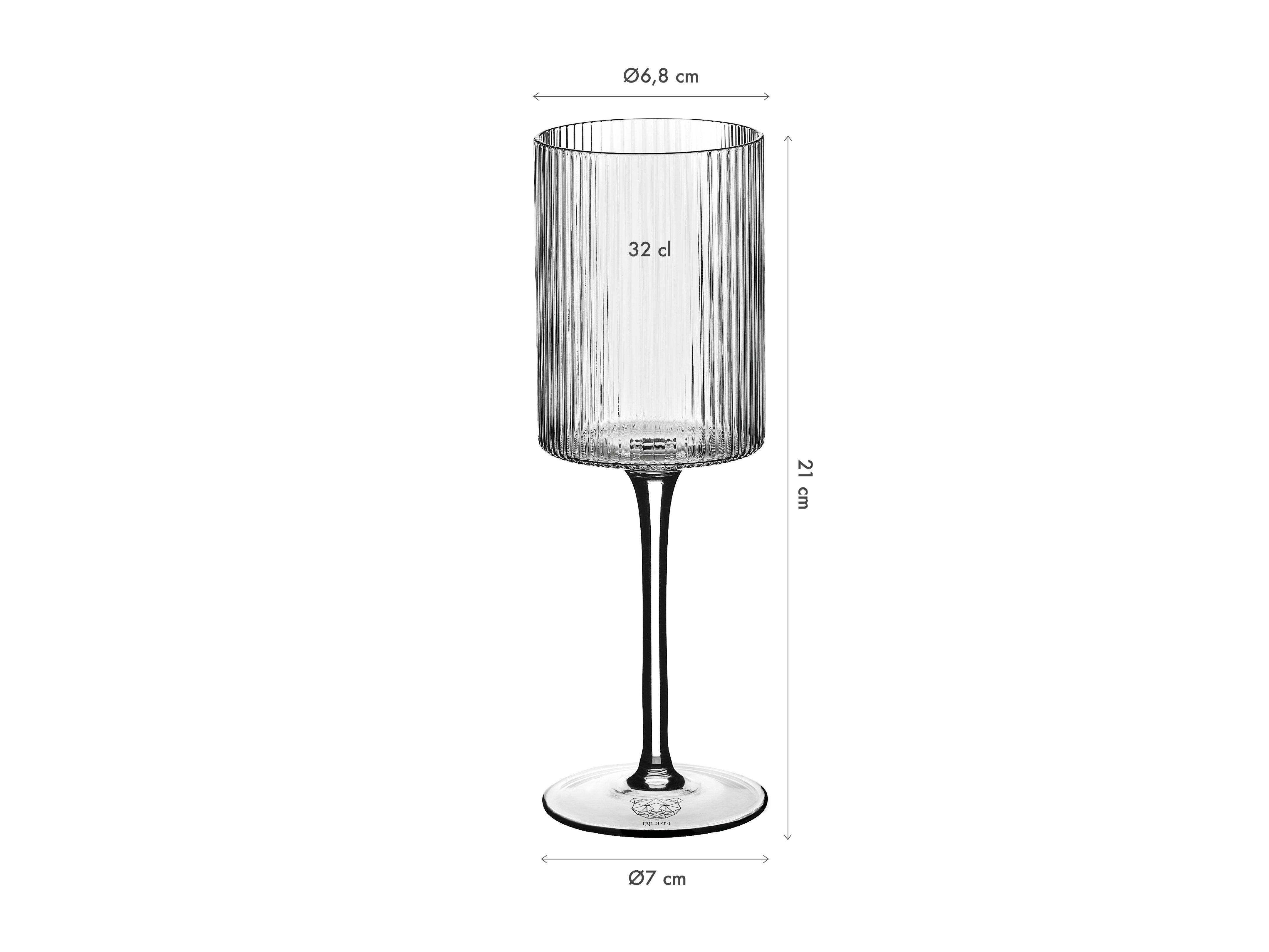 Lot de 6 Verres à vin en Cristallin (cristal sans plomb) "LINJE", Bjorn - Image 3
