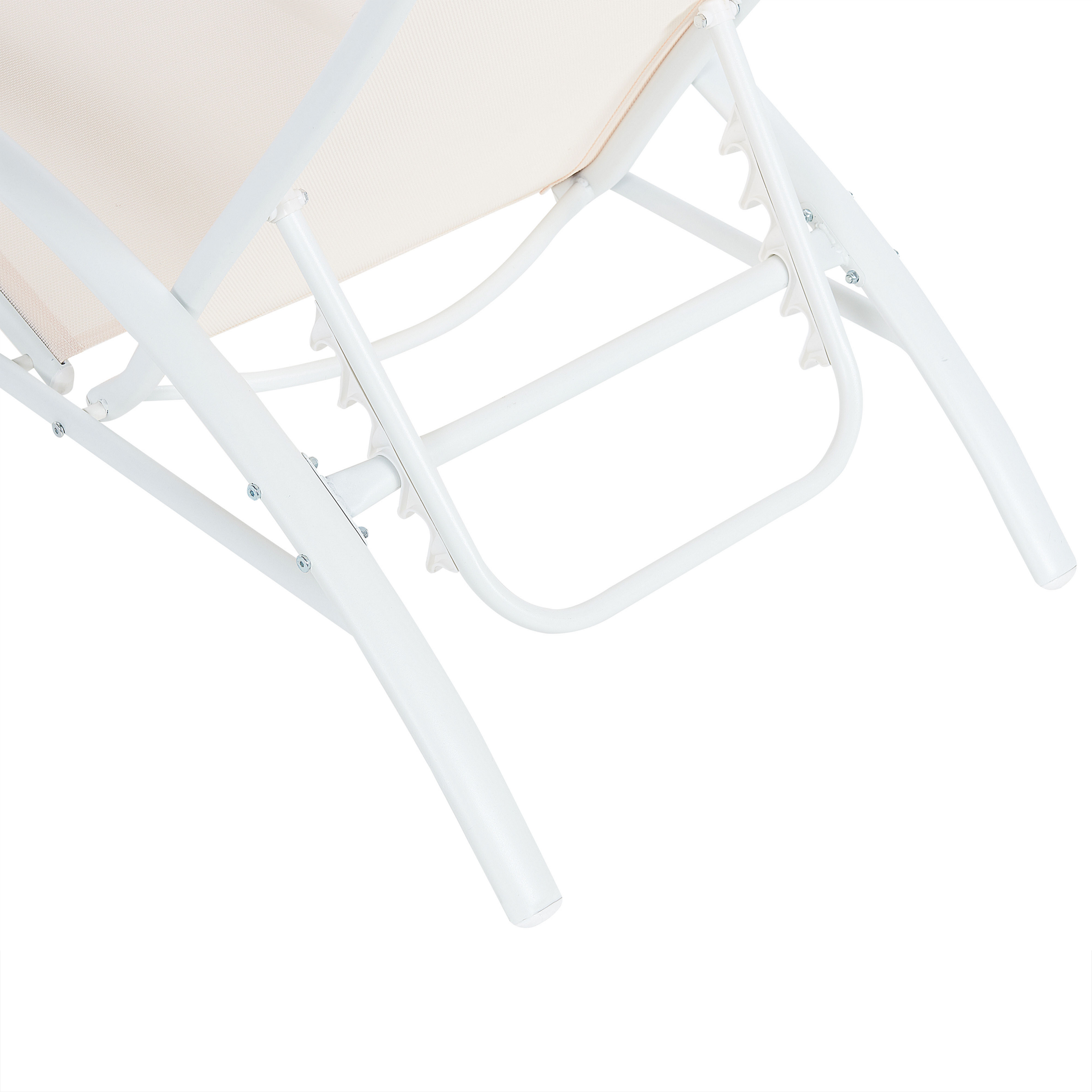 Beliani - Chaise longue Acier Beige GAETA - Beliani - Imagen 8