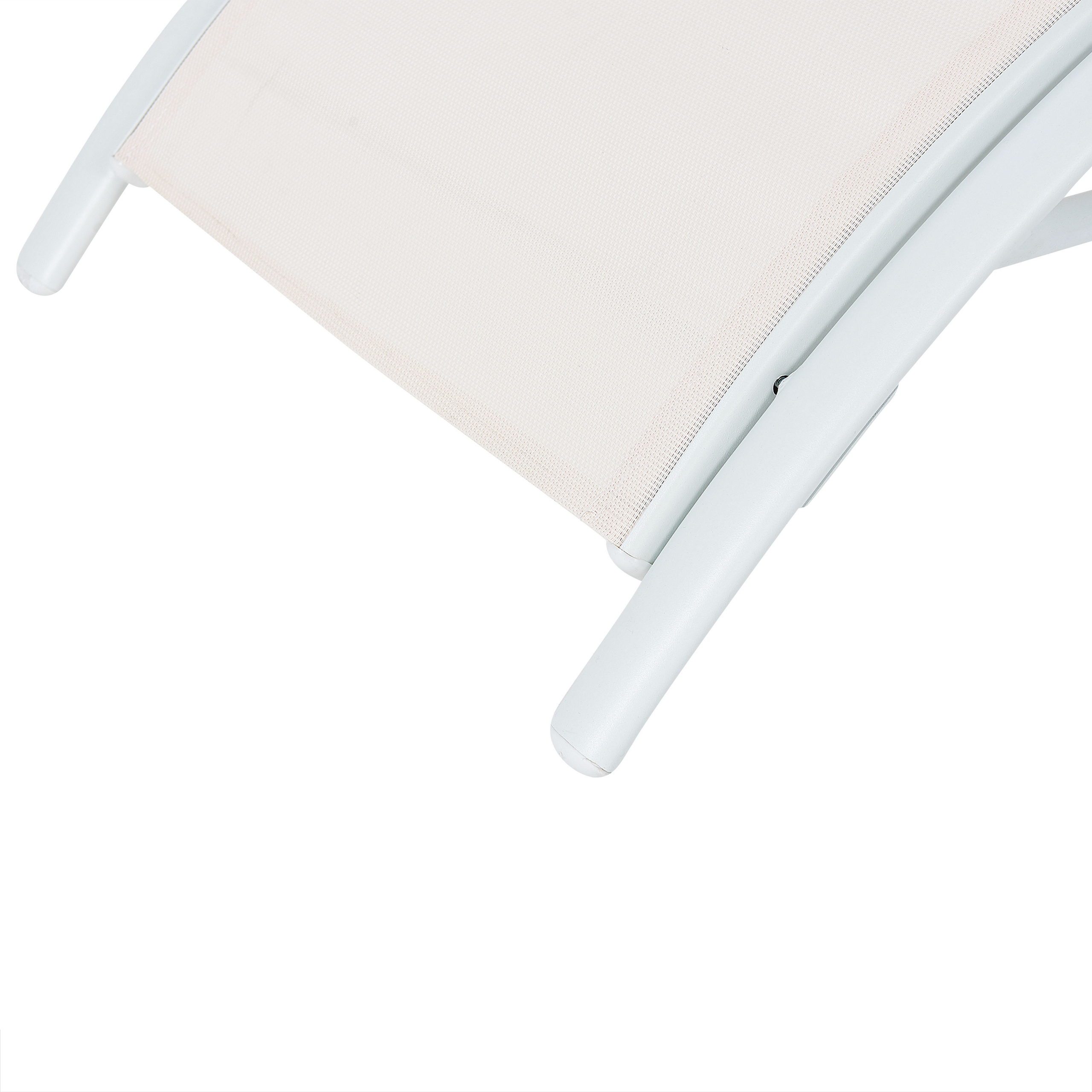 Beliani - Chaise longue Acier Beige GAETA - Beliani - Imagen 9