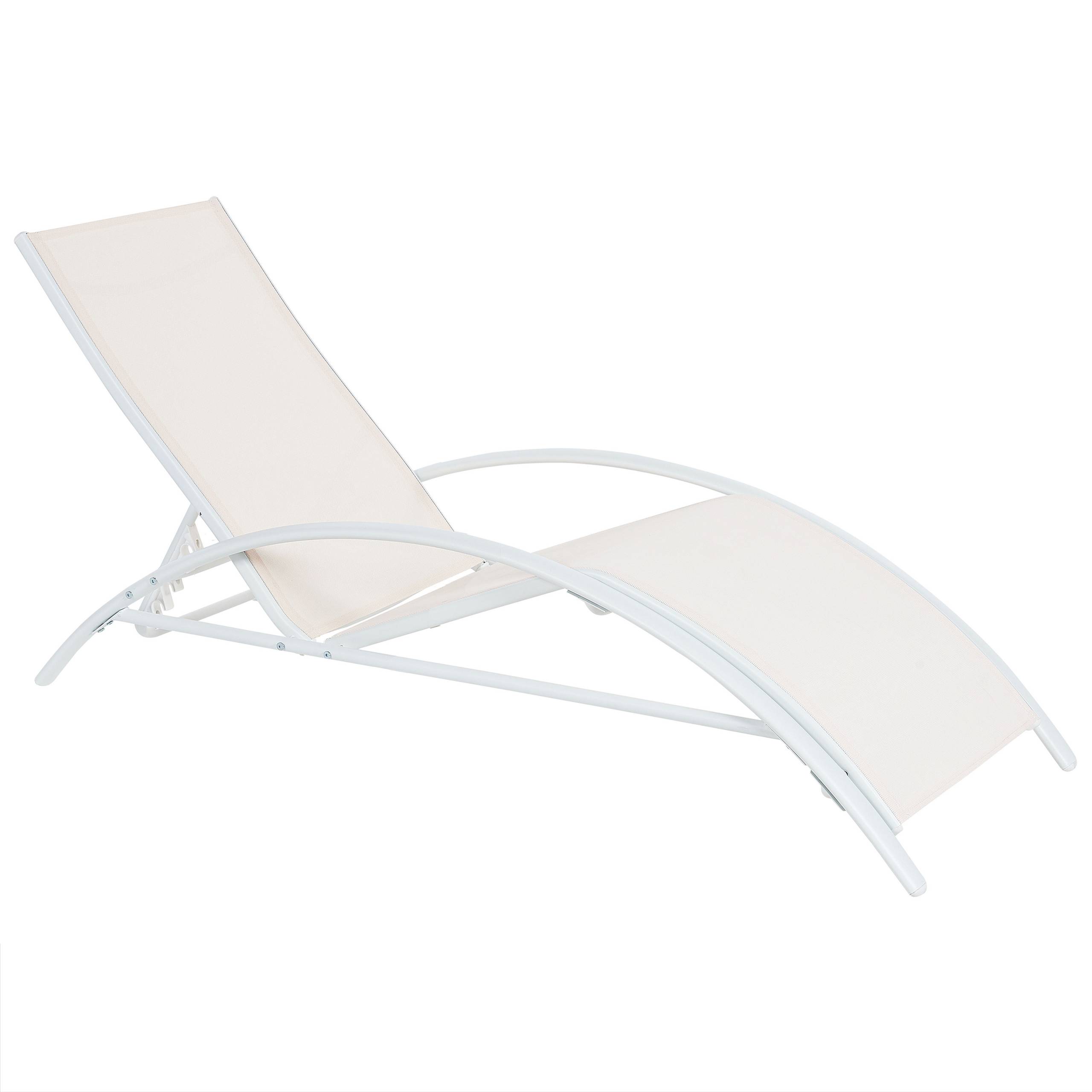 Beliani - Chaise longue Acier Beige GAETA - Beliani - Imagen 2