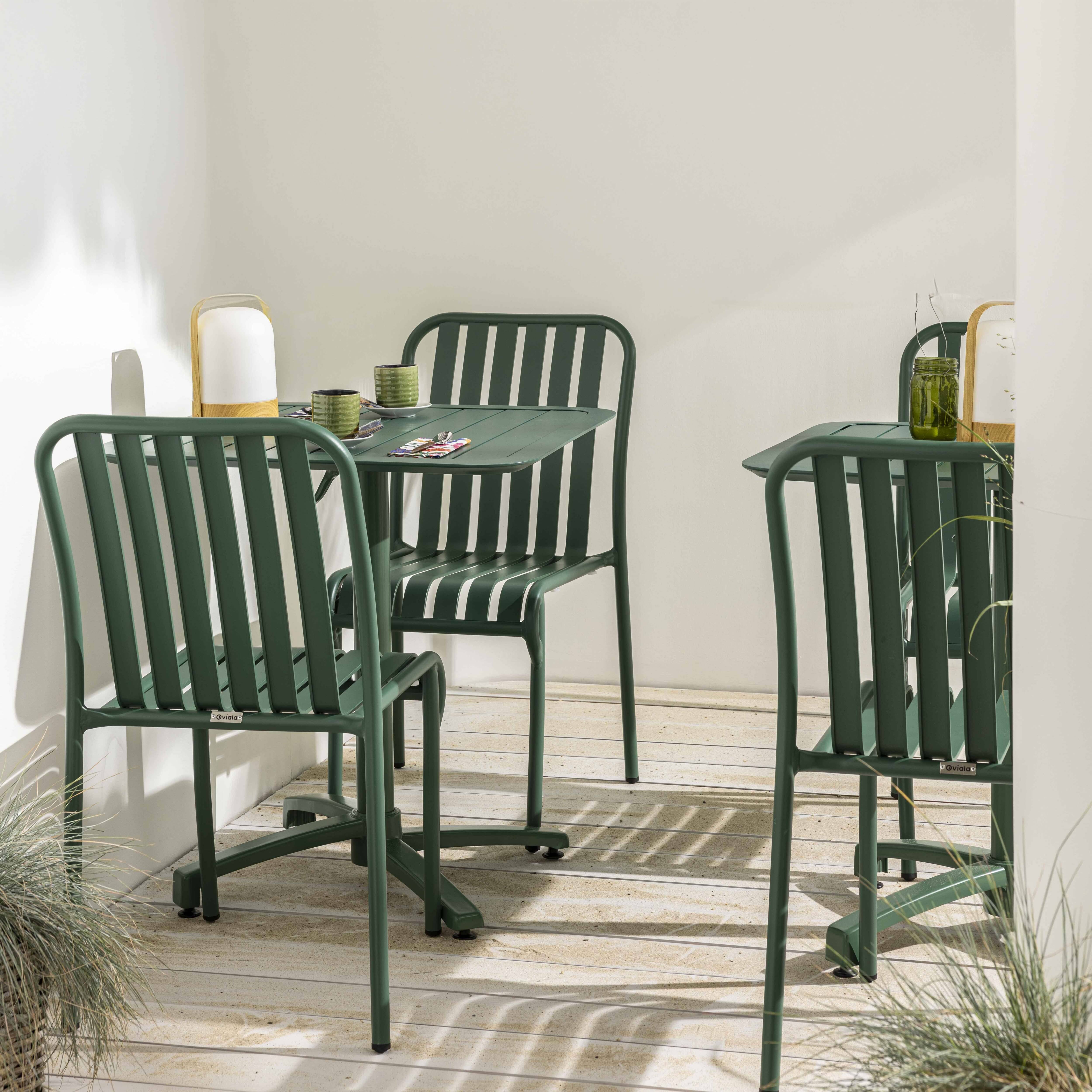 Oviala - Table inclinable de terrasse 60 x 60 cm vert foncé Almada - Oviala - Imagen 4