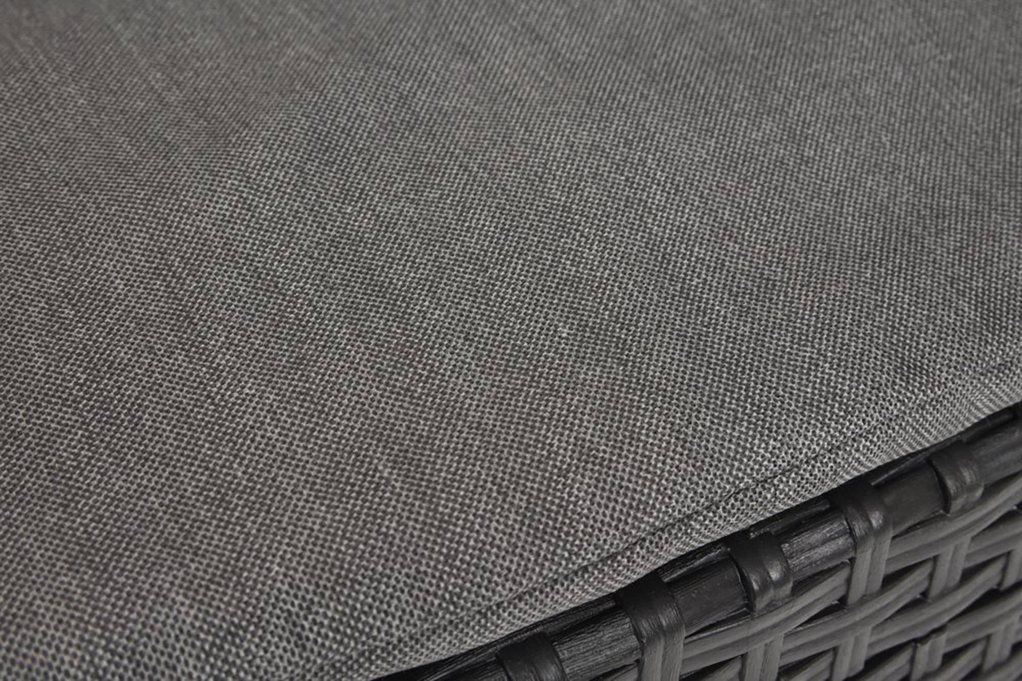 Dmora - Ensemble de salon d'extérieur Dfre, Ensemble de jardin avec coussins, Ensemble de salon d'intérieur effet rotin, Anthracite - Dmora - Imagen 5
