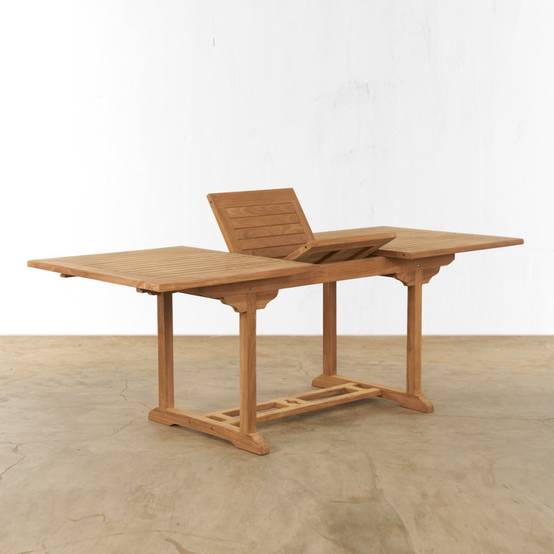 Table de jardin en teck massif avec rallonge 160/210 Nina - Image 5
