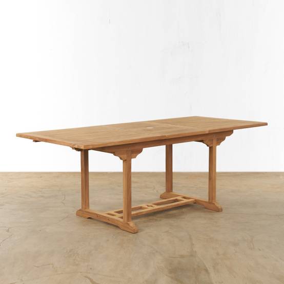 Table de jardin en teck massif avec rallonge 160/210 Nina - Image 8