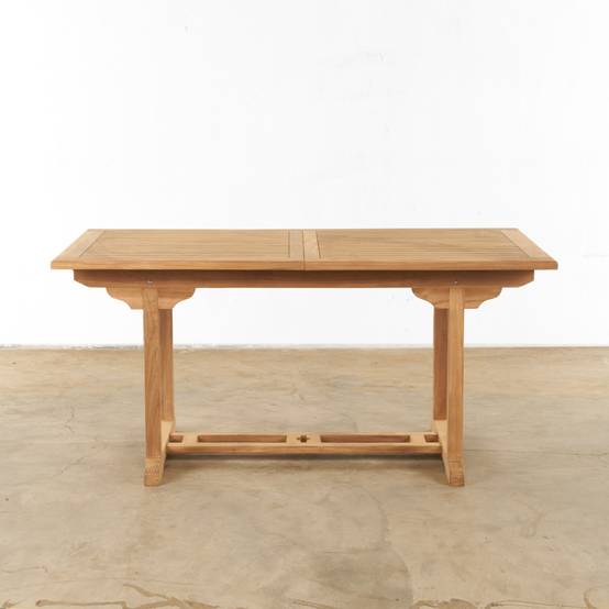 Table de jardin en teck massif avec rallonge 160/210 Nina - Image 4