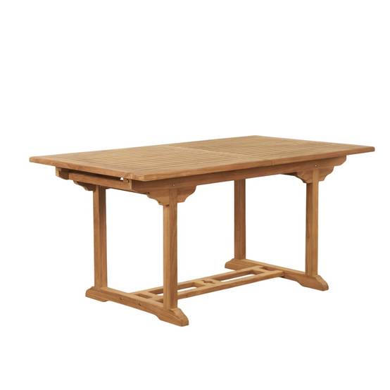 Table de jardin en teck massif avec rallonge 160/210 Nina - Image 1