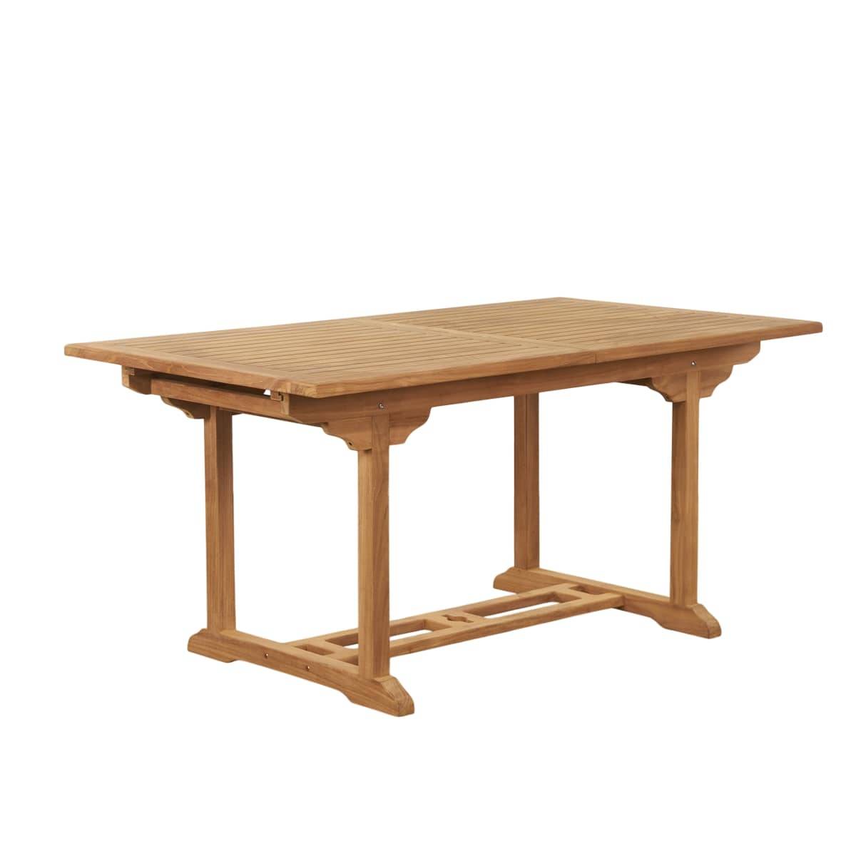 Table de jardin en teck massif avec rallonge 160/210 Nina - Image 1