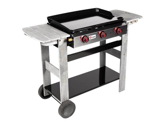 Somagic - Plancha gaz sur chariot - SOMAGIC - Métal - Argent - Image 4