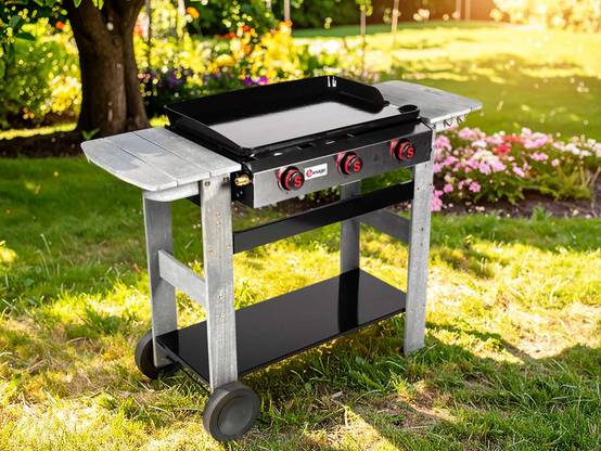 Somagic - Plancha gaz sur chariot - SOMAGIC - Métal - Argent - Image 2