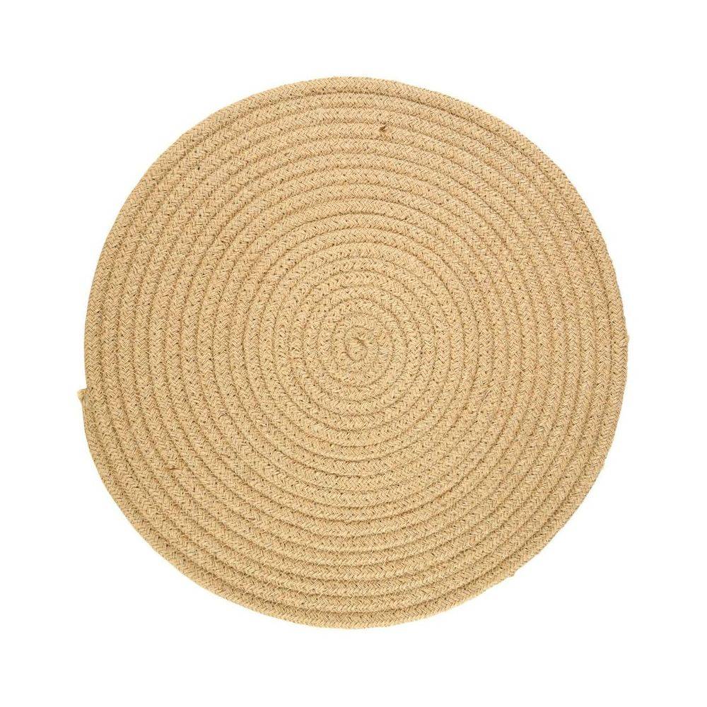 Aubry Gaspard - Set de table rond en jute naturelle (Lot de 6) - Imagen 3