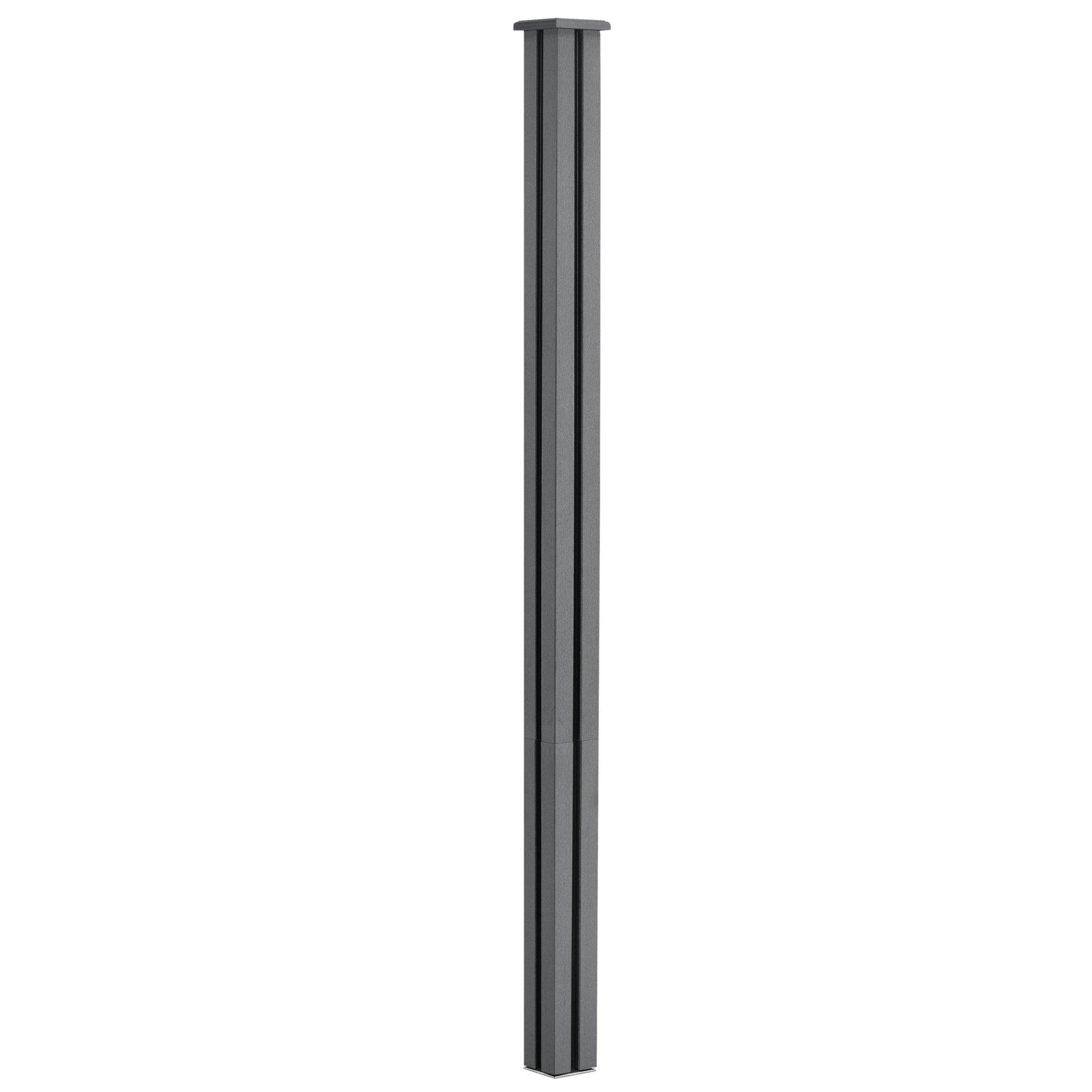 Helloshop26 - Clôture brise vue brise vent bois composite (WPC) 183 x 357 cm gris - Imagen 5