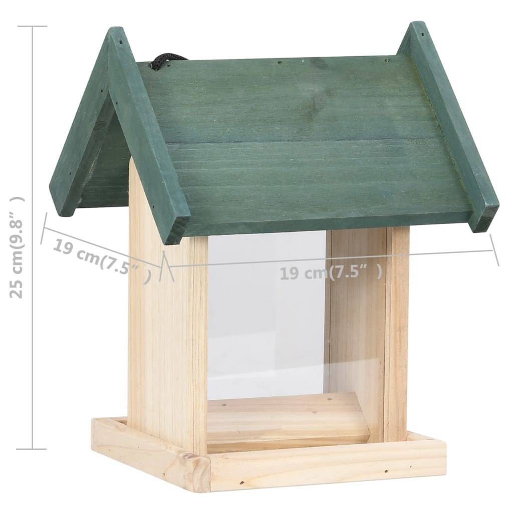 Lot de 4 Mangeoires à oiseaux en bois de sapin à suspendre pour jardin Beige – ComfortXL Pet Living - Image 10