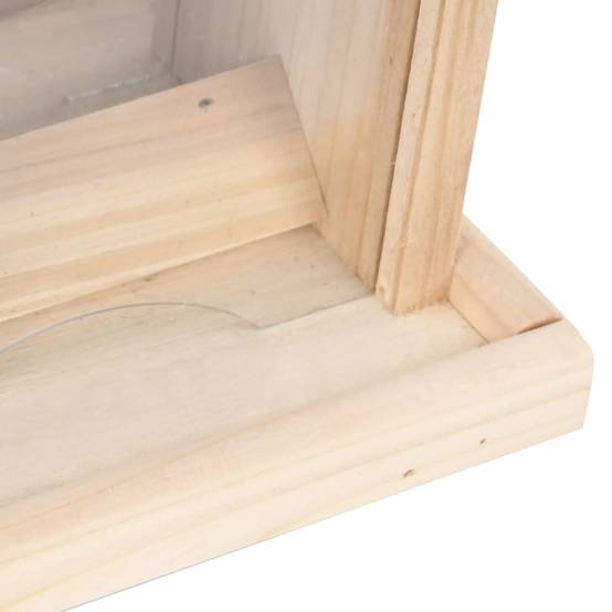 Lot de 4 Mangeoires à oiseaux en bois de sapin à suspendre pour jardin Beige – ComfortXL Pet Living - Image 8