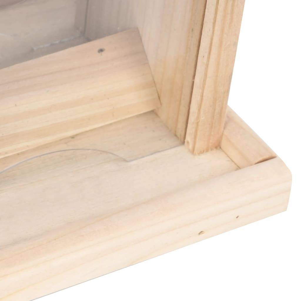 Lot de 4 Mangeoires à oiseaux en bois de sapin à suspendre pour jardin Beige – ComfortXL Pet Living - Image 8