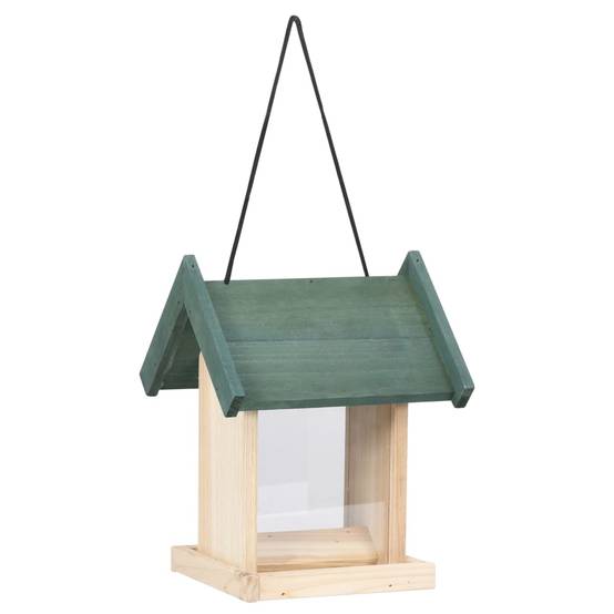 Lot de 4 Mangeoires à oiseaux en bois de sapin à suspendre pour jardin Beige – ComfortXL Pet Living - Image 4