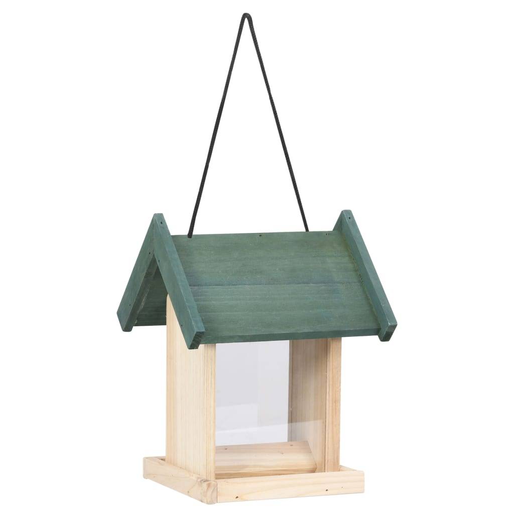 Lot de 4 Mangeoires à oiseaux en bois de sapin à suspendre pour jardin Beige – ComfortXL Pet Living - Image 4