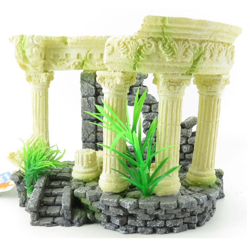 Ruine colossos colonnes. 21 x 11 x 15 cm. Décoration aquarium. - Imagen 6