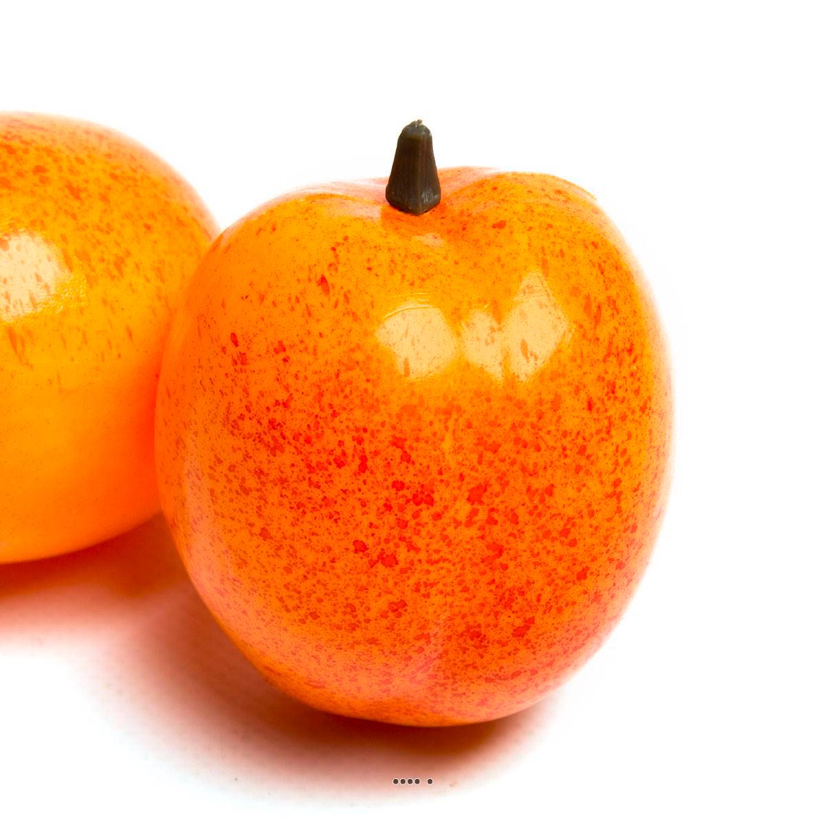 Artificielles - Abricot artificiel Orange en lot de 2 en Plastique soufflé D 55 mm - Imagen 3