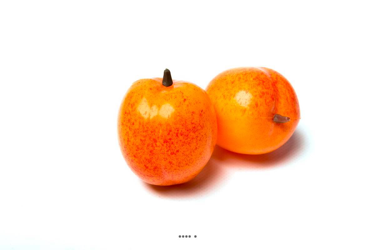 Artificielles - Abricot artificiel Orange en lot de 2 en Plastique soufflé D 55 mm - Imagen 2