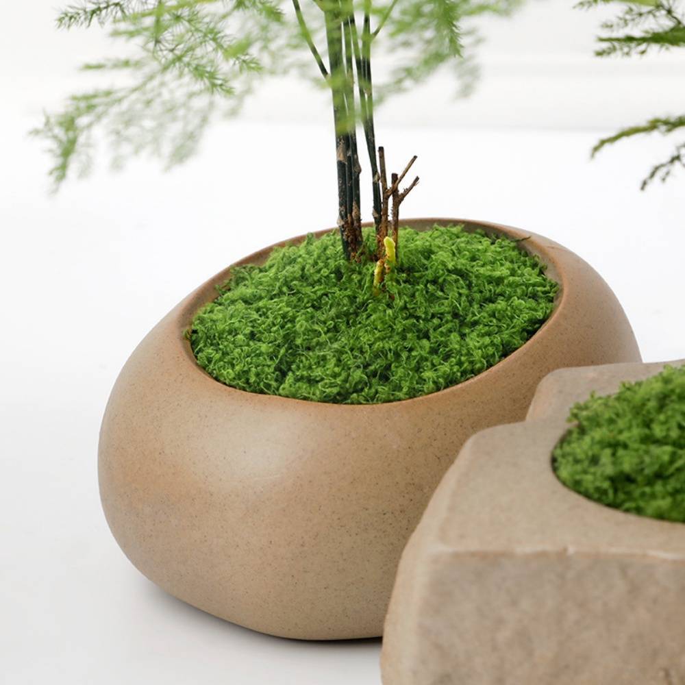 Mousse Artificielle pour Décoration de Jardin - Lot de 2 - Aspect Naturel et Sans Entretien - 60g - Lytech