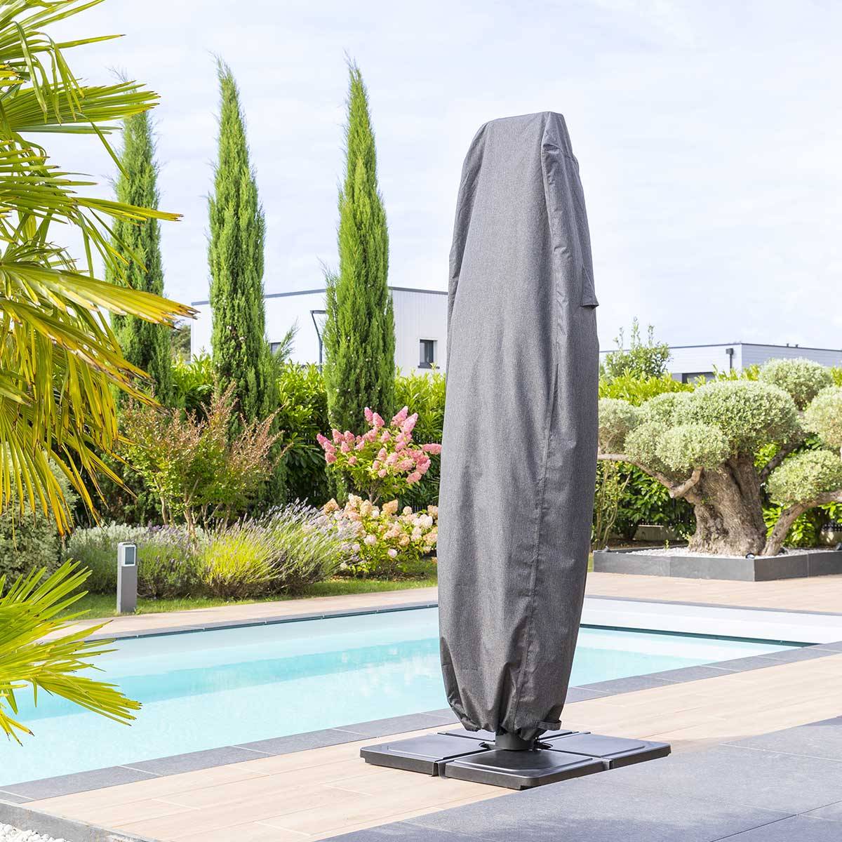 Hesperide - Housse de protection "Hambo" pour parasol décentré L 257x70x40cm en polyester - Hespéride - Imagen 1