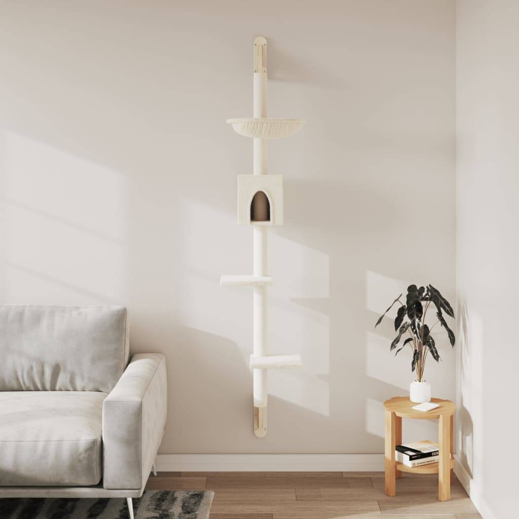 Vidaxl - Arbre à chat mural avec griffoir crème 187 cm vidaXL 172398 - Image 4