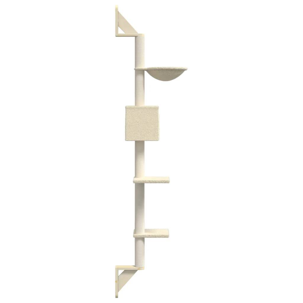 Vidaxl - Arbre à chat mural avec griffoir crème 187 cm vidaXL 172398 - Image 6