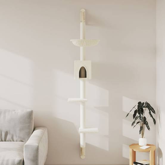 Vidaxl - Arbre à chat mural avec griffoir crème 187 cm vidaXL 172398 - Image 1