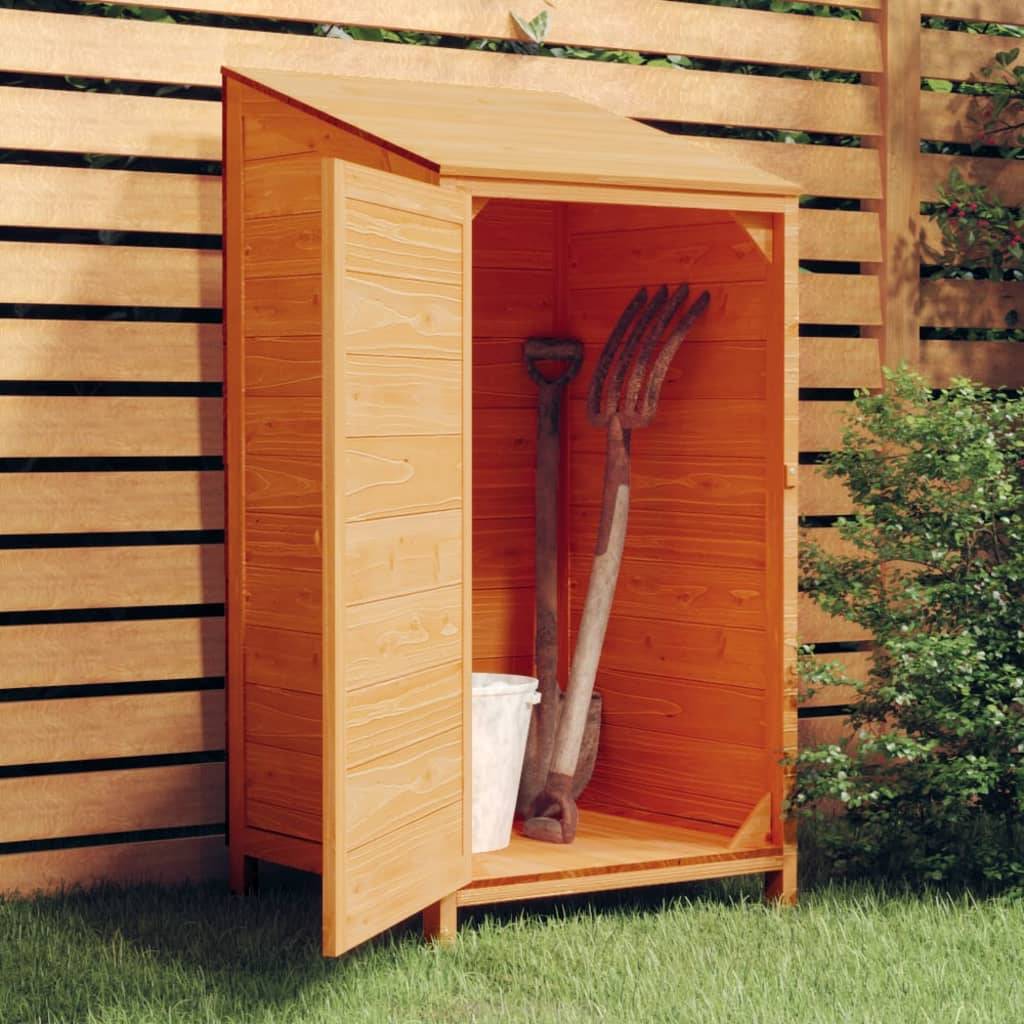Abri de jardin 0.29m² - Cabane de jardin - Remise de jardin Marron 55x52x112 cm Bois de sapin solide MAISON CHIC - Image 2
