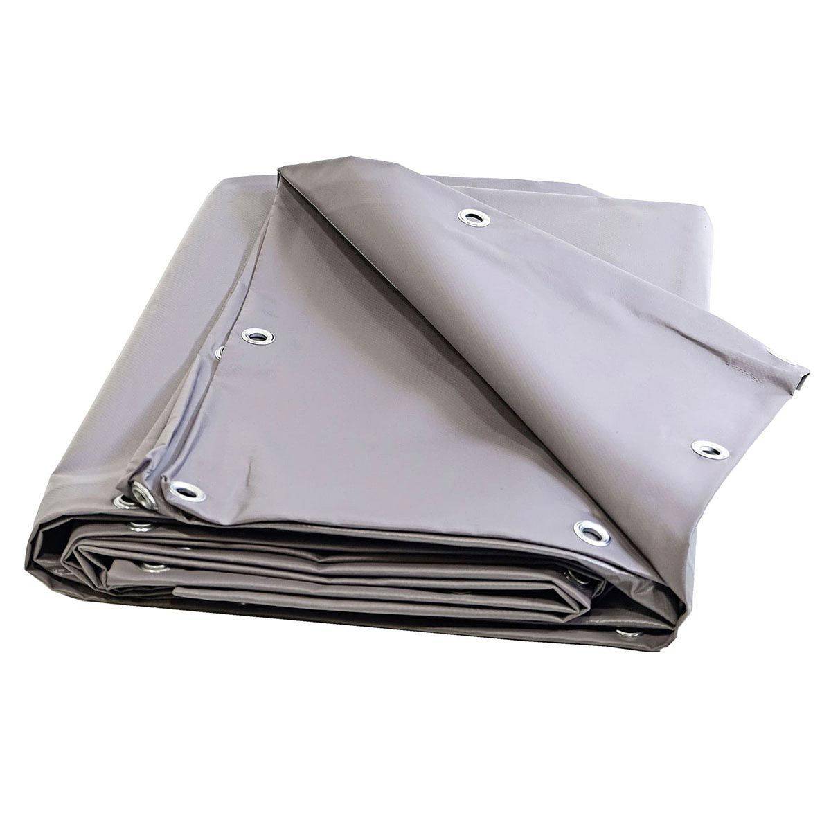 Tecplast - Bâche de Chantier 10x15 m XP640CH Grise - Garantie 10 ans - Bâche de protection étanche pour Travaux - Made in France TECPLAST - Imagen 1