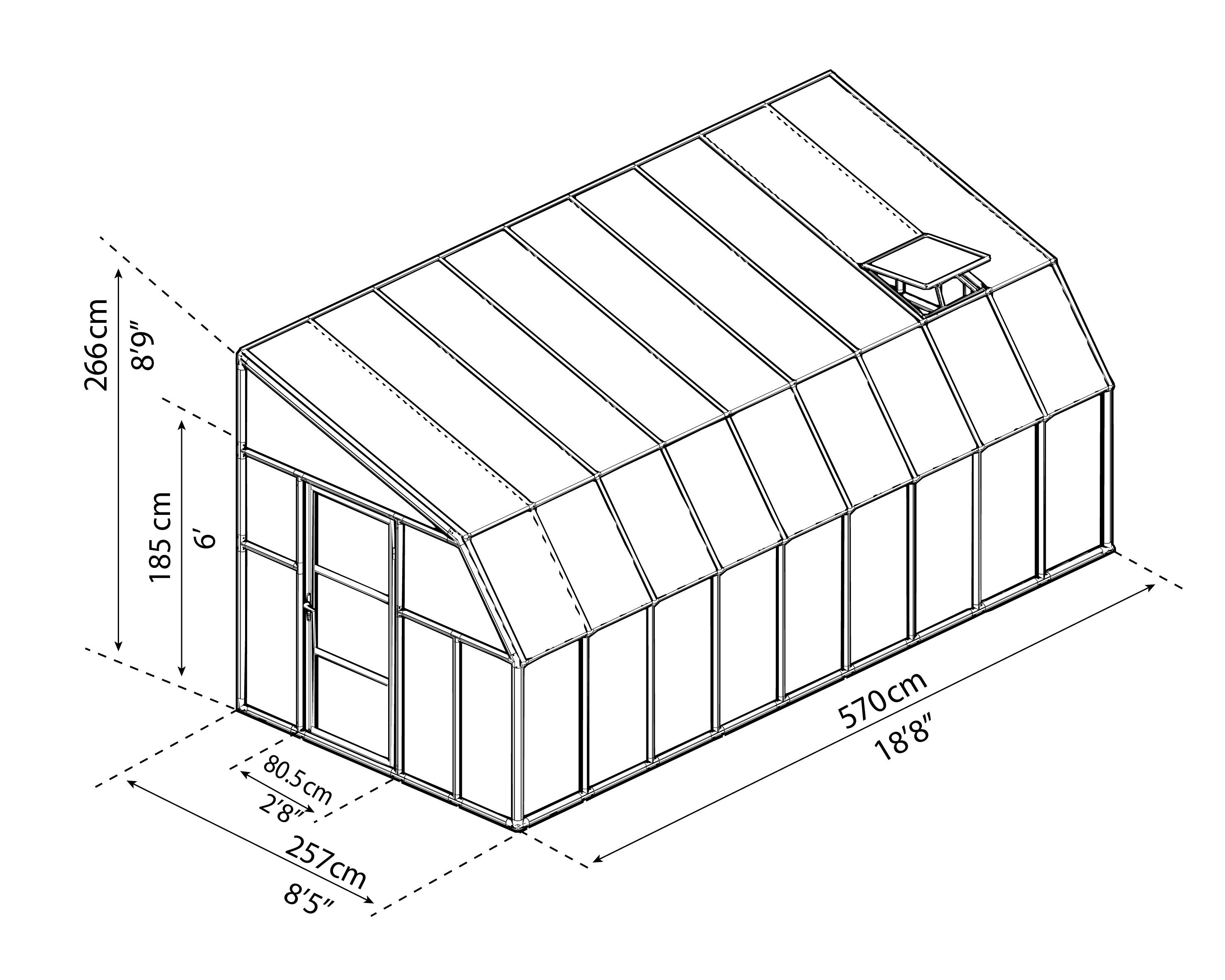 Canopia by Palram - Canopia Véranda Sun Room Blanc 570 X 257 - Imagen 4