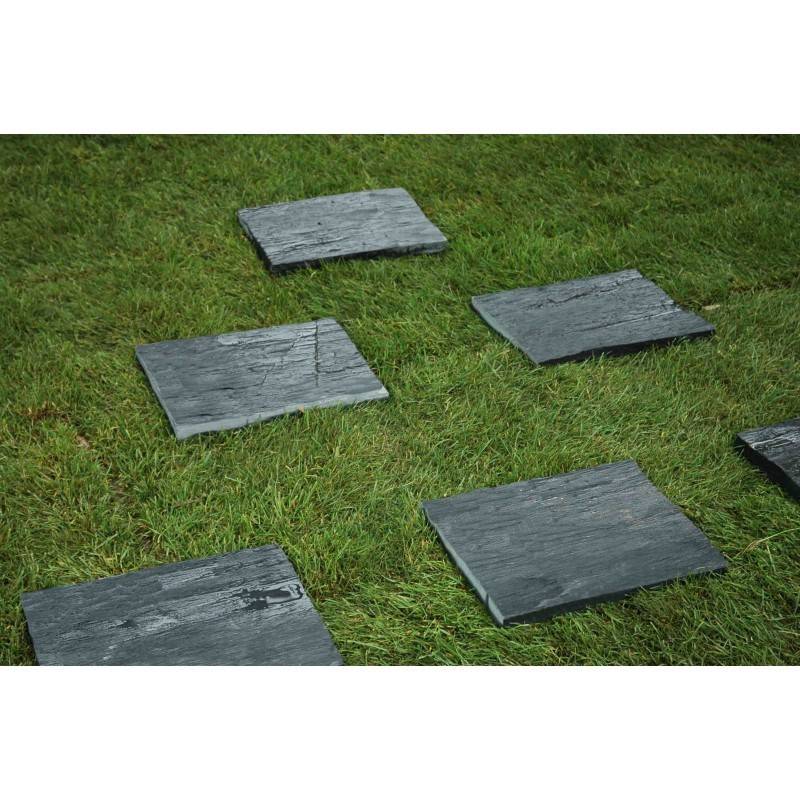 Jardinex - Pas japonais schiste ardoisier 40 x 30 cm - Noir  (Lot de 1) - Jardinex - Imagen 4